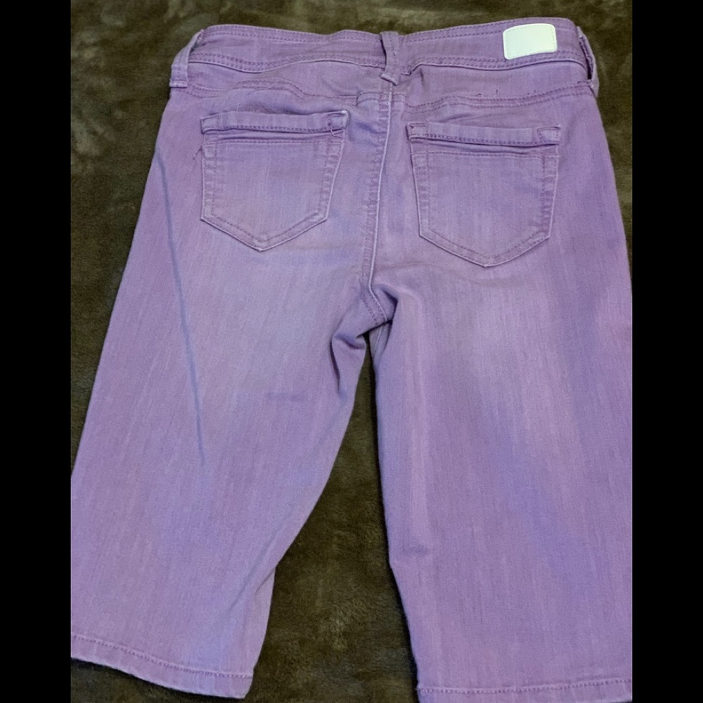 Lavender Denim Shorts